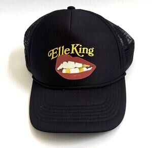 Elle King Official ConcertTrucker Mouth Teeth Hat Black Adjustable